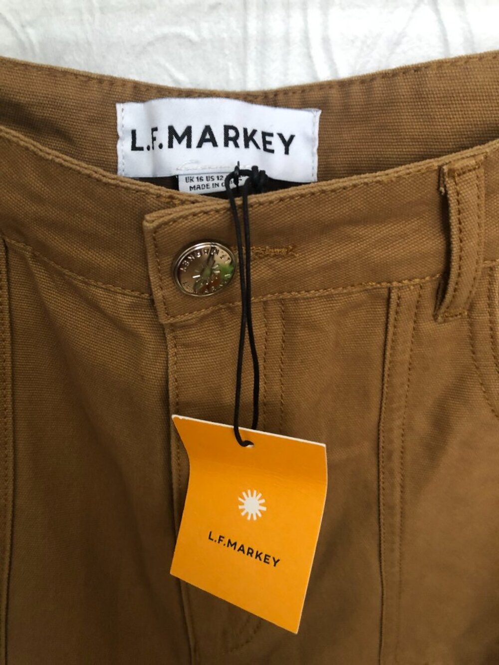 LF Markey British new carpenter wide leg trouser in walnut current size 12 US - Picture 12 of 14